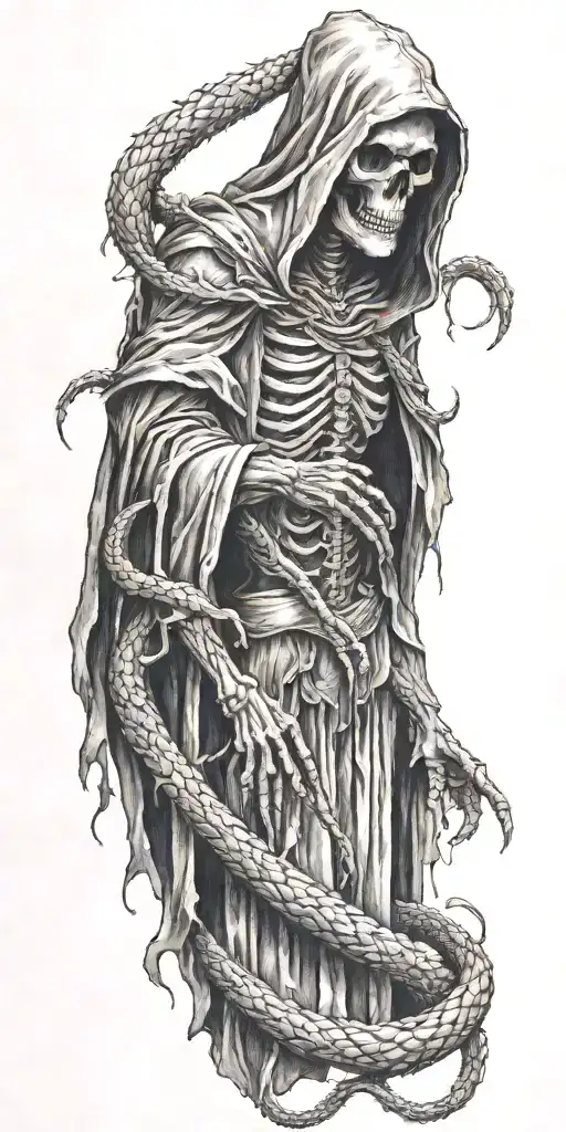 Grim Reaper With Snakes