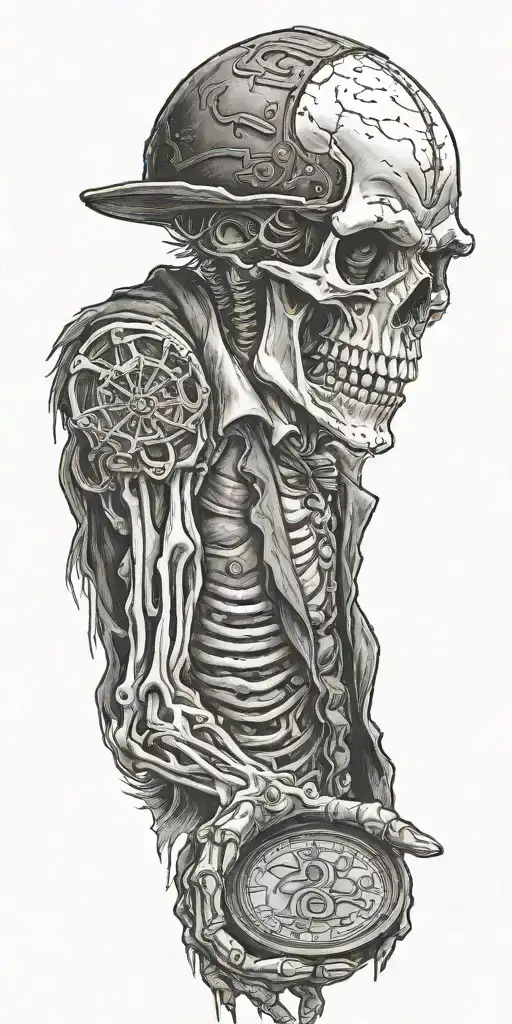 Mobster Skelton Holding Coin