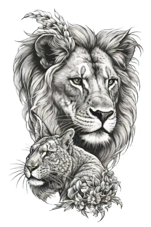 Lion And A Rabbit