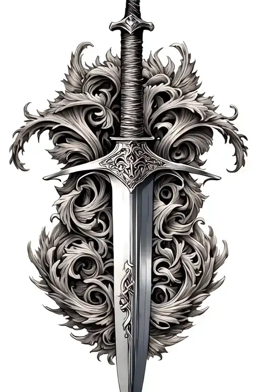 Filigree Acanthus And Sword