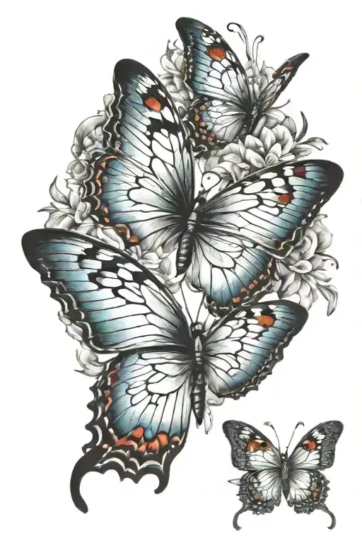 Angel Wings With Butterfly Emerging