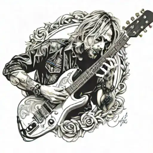 Kurt Cobain Playing The Guitar