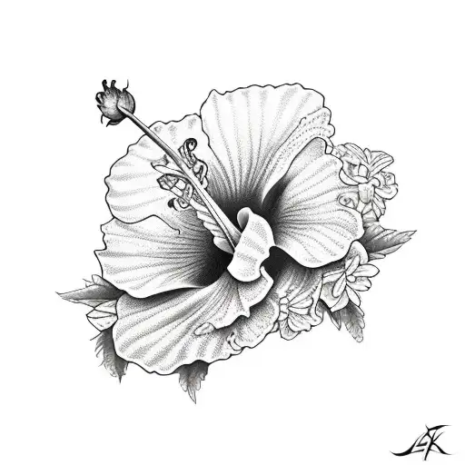 Flower Hibiscus Bouquet With Snake