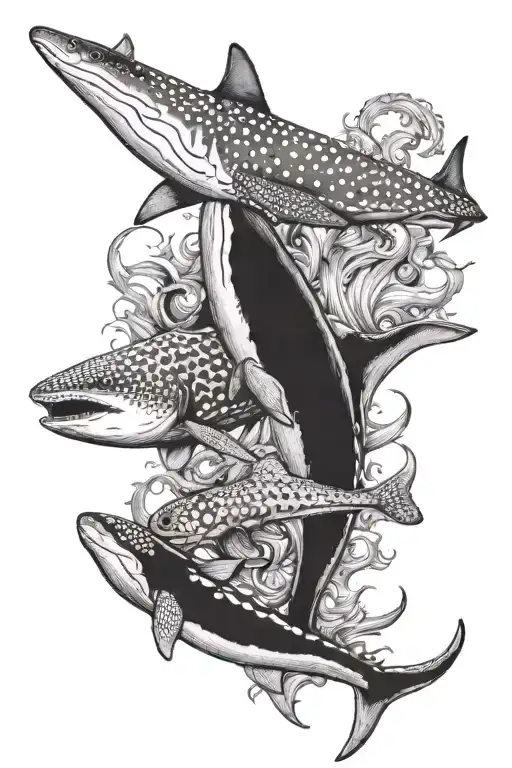 Whale Shark And Octopus Holding
