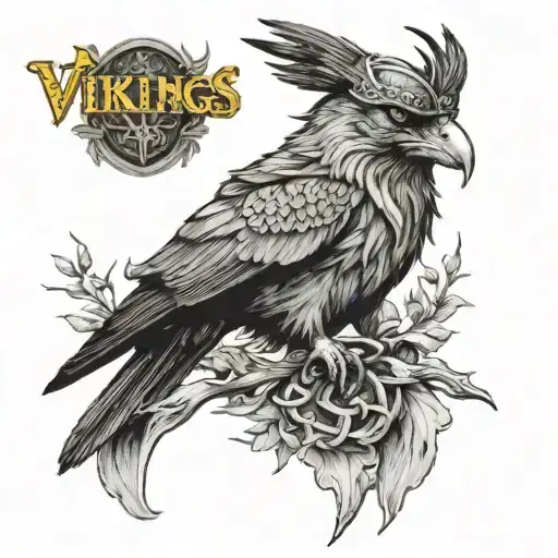Vikings Half Sleeve With Crow And Bear