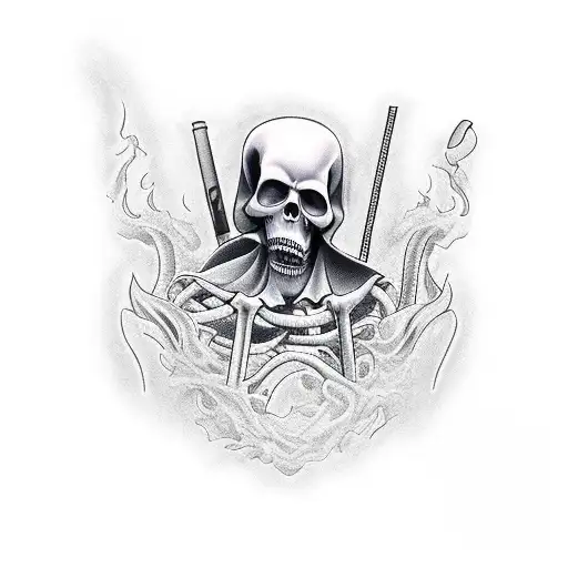 Grim Reaper Smoke Background