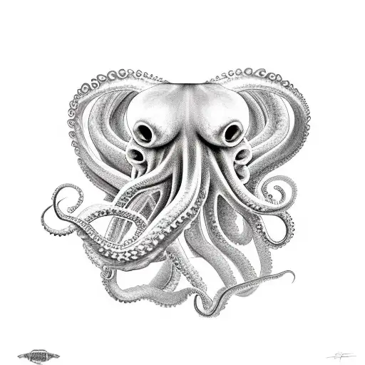 Octopus Coming Out Of Skull