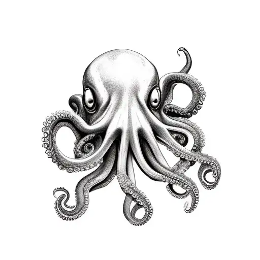 Octopus Coming Out Of Skull