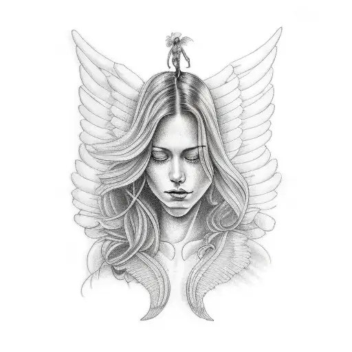 Full Body Woman Infront Of A Tree