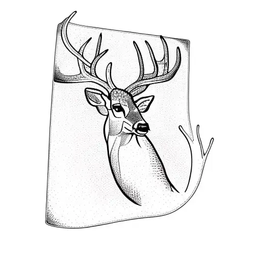 A Deer In The Night Sky