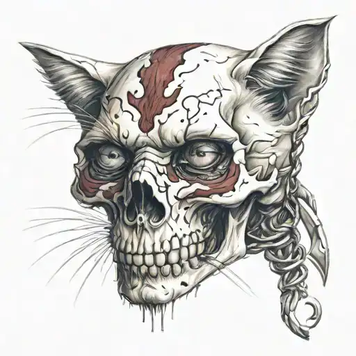 Skull Blood Cat