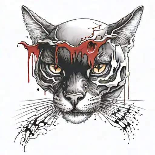 Skull Blood Cat