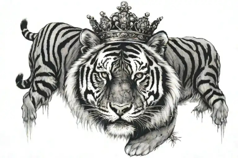 Tiger With A Crown