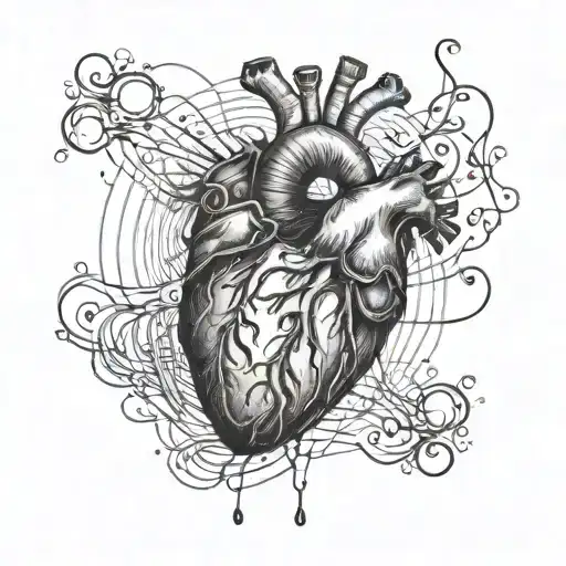 Heart Beat Line Drawing