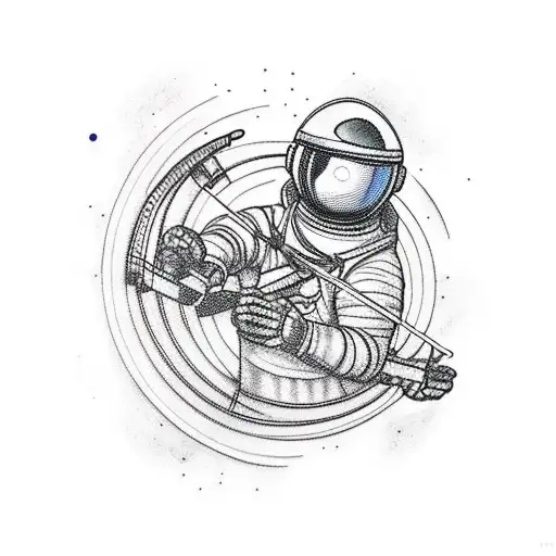 Astronaut With Archery Bow