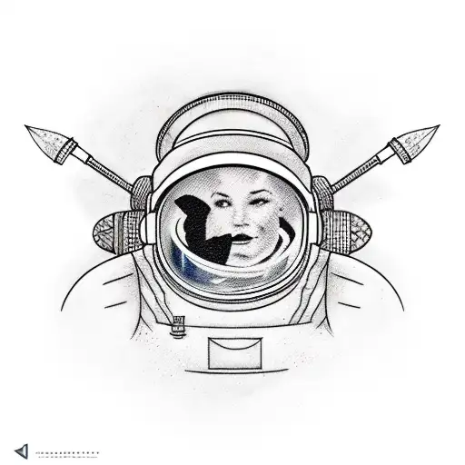 Astronaut With Rocket