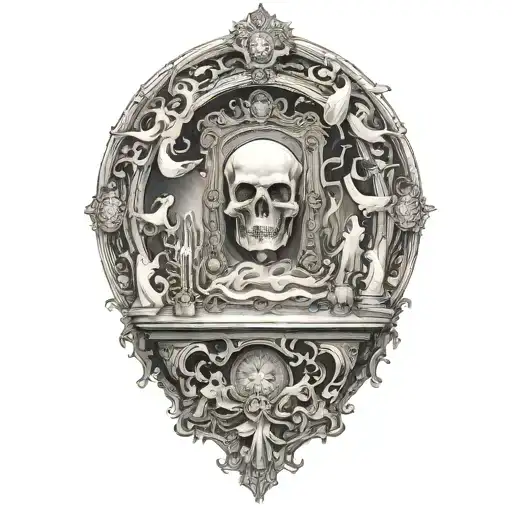 Sacrificial Altar Surrounded By Ghosts