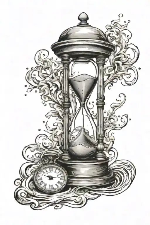 Hour Glass Water Clock Embedded