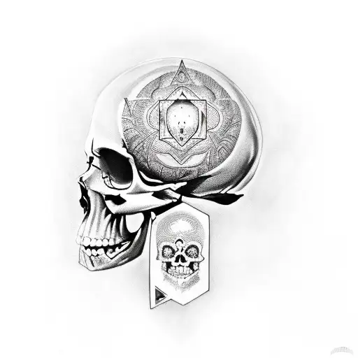 Split Skull With 3Rd Eye