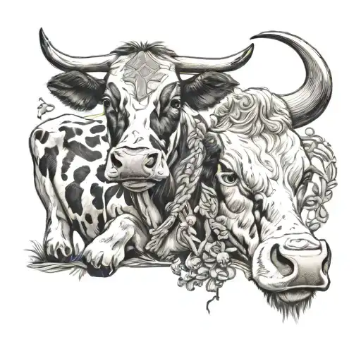 Cow And Cross Intertwined