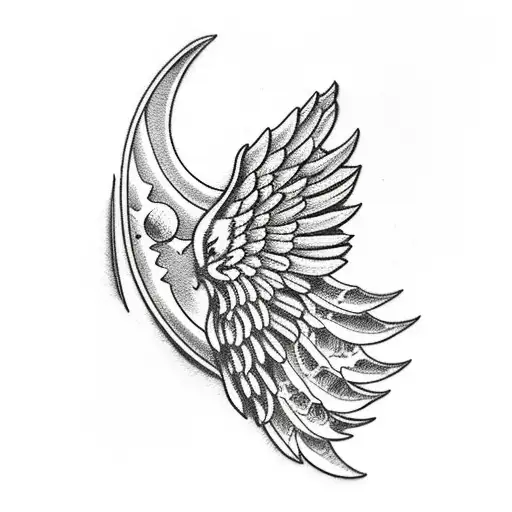 Moon Freemason Wings