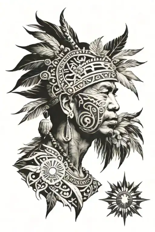 Filipino Traditional Tribals With The Philippines Sun