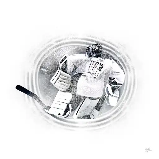 Ice Hockey Being Played On A Mountain