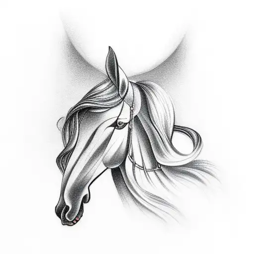 Female Horse With Bow And Arrow