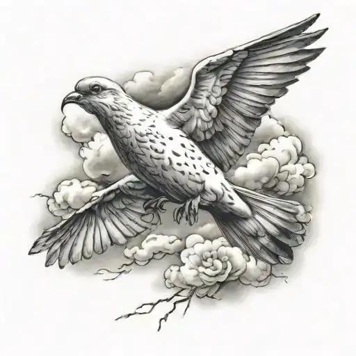 Sky With Clouds Surrounding Dove