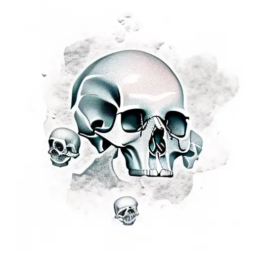 Smashed Skull Realism C4d Render 4K