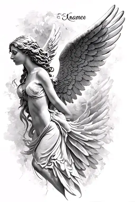 Angel And First Name Wing