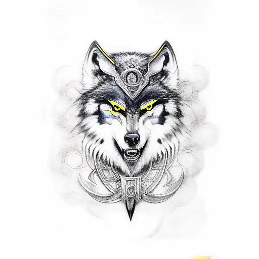 Odin With His Crows And His Wolfs