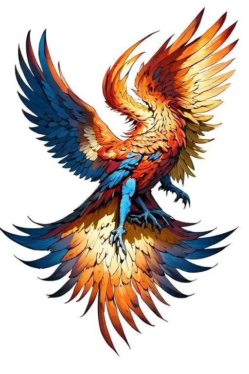 Phoenix With Deployed Wings