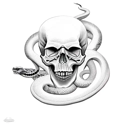 Skull With A Snake In The Eye