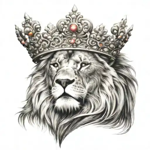 Lion Wearing A Crown