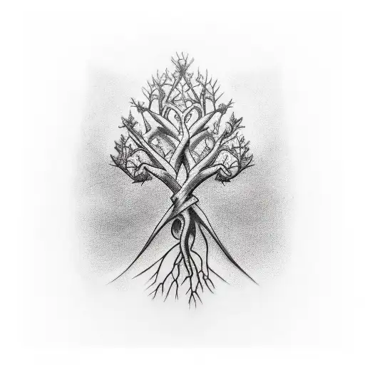 Simetric Tree With Roots