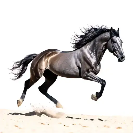 Mustang Horse Running Freely No Clipping