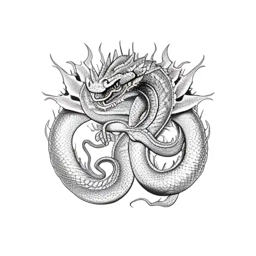 Dragon Head Snake Tail