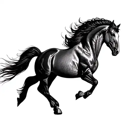 Mustang Horse Raising Up Verticaly Scared Or Angry No Clipping