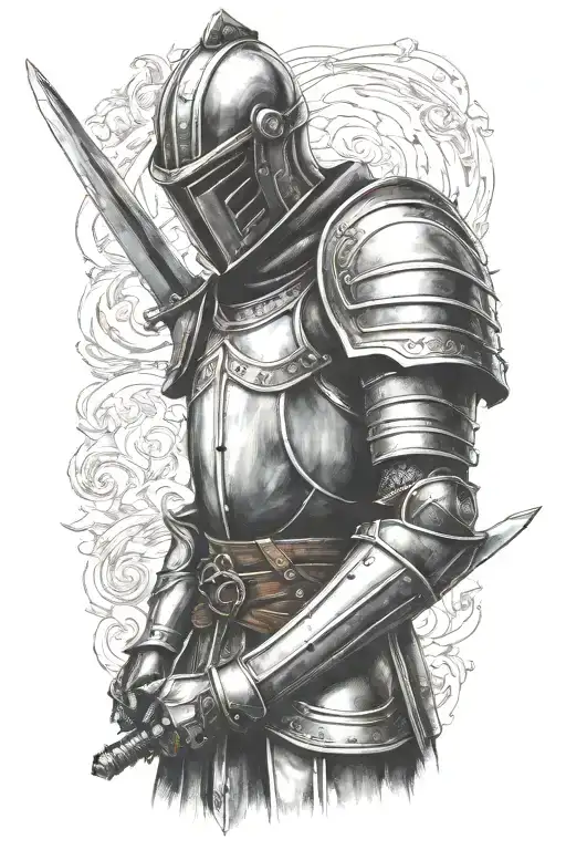 Knight Holding A Sword
