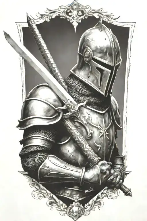 Mid Evil Knight Holding Sword