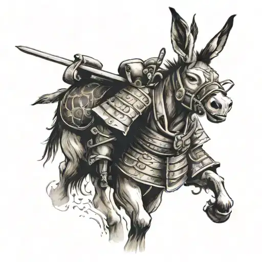 A Donkey Samurai Warrior