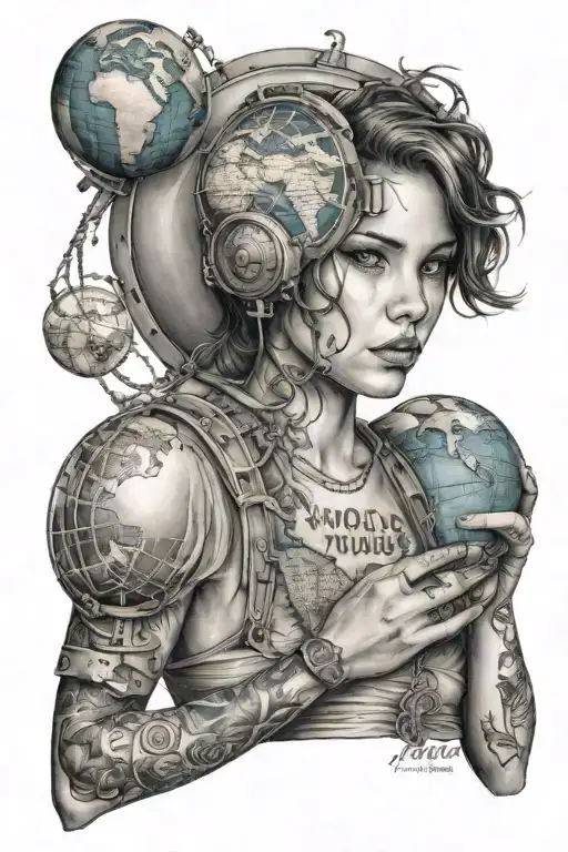 The World Is Yours Globe Girl