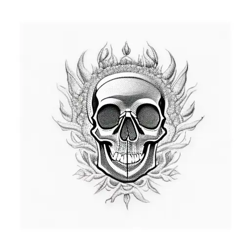 Skull Crown Rose Smoke
