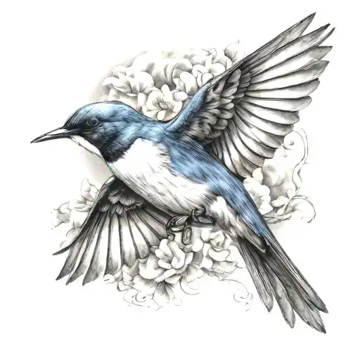 Realistic Swallow Flying Bird