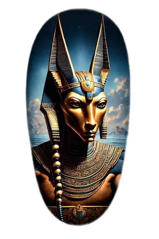 God Anubis On The Phone Pyramid And Mifology Maya