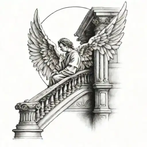 Angel And Staircase