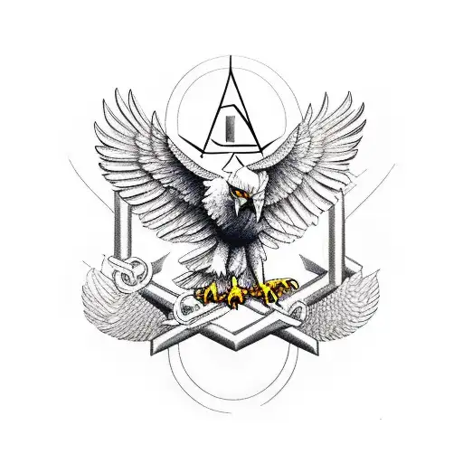 Eagle With Atheism Symbol