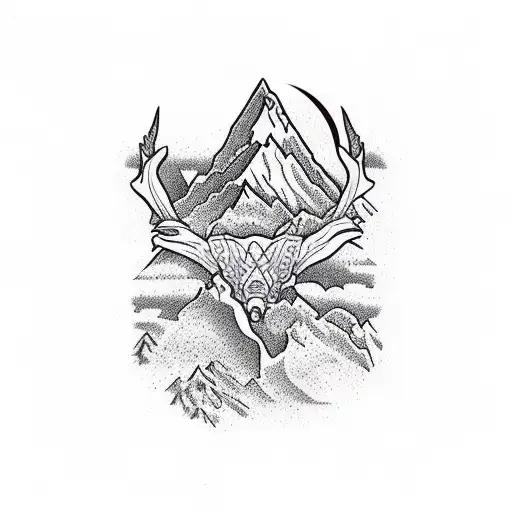 Mountain Range Wrap Around Arm