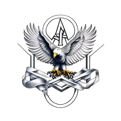 Eagle With Atheism Symbol